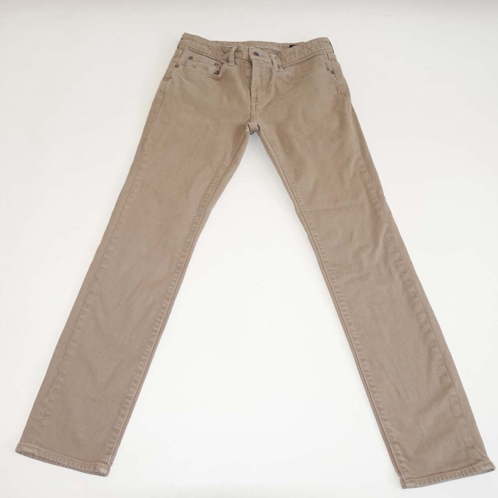 Bonobos Men's Skinny Jeans Size 30 x 29.5 Beige Low Rise Denim 5 Pocket